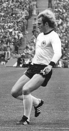 Hoeneß with the Germany national team, 1974