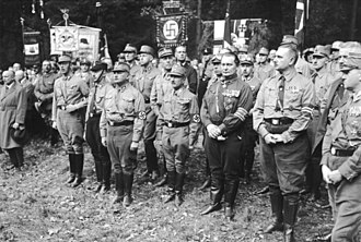 Nazis alongside members of the far-right reactionary and monarchist German National People's Party (DNVP) during the brief NSDAP–DNVP alliance in the Harzburg Front from 1931 to 1932