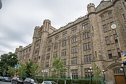 Completed in 1913, the Connaught Building was constructed in a Gothic Revival style.