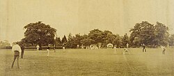 The first recorded photo of a cricket match taken on 25 July 1857 by Roger Fenton