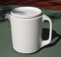 Cup as part of stackable tableware for hotels designed by Hans Roericht for thesis work during 1958 and 1959.