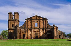 Ruins of the Jesuit mission of São Miguel das Missões in Brazil