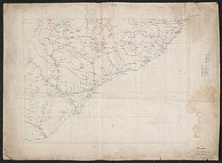 Military road map of Portuguese Mozambique