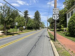 US 13 Alt. northbound past DE 10 in Camden