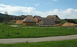 Reconstruction of an early medieval peasant village in Bavaria, Germany