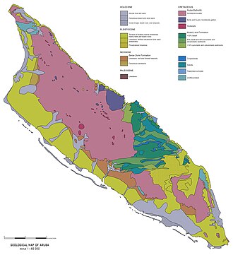 Geological map of Aruba
