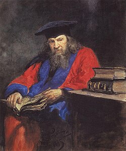 Russian chemist Dmitri Mendeleev, author of the first modern periodic table of elements