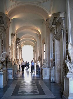 Panorama of the Gallery of Palazzo Nuovo
