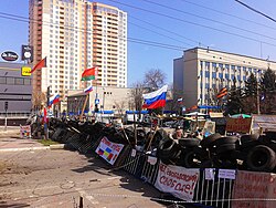 Pro-Russian unrest in Luhansk, April 2014