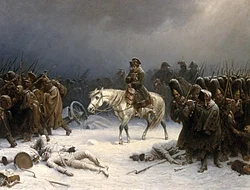Napoleon's retreat from Moscow by Albrecht Adam (1851)