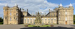 Holyrood Palace, in Edinburgh, Scotland, is the monarch's official Scottish residence.