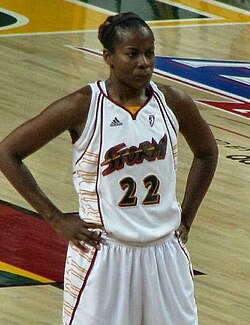 Sheryl Swoopes, the first player signed by the WNBA, won four championships with the Houston Comets and three MVP awards.