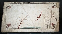 Fresco. Tomb of the Diver. Paestum, Italy. 470 BCE