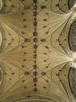 The presbytery vault in February 2009, before restoration