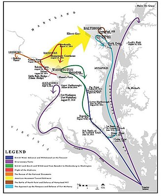 Map of the Chesapeake Campaign