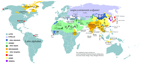 Writing systems around the world