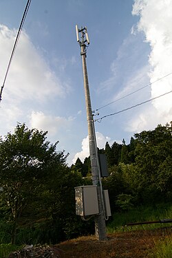 A SoftBank mobile cell tower in Nakatsugawa, Gifu