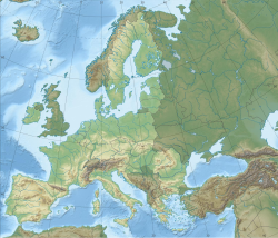 Topographic map of Europe (EU highlighted)