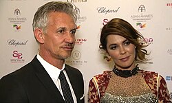 Gary and Danielle Lineker at The Asian Awards in 2015