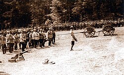 Romanian troops during the Battle of Mărășești, 1917