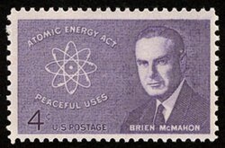 Brien McMahon on a 1962 stamp