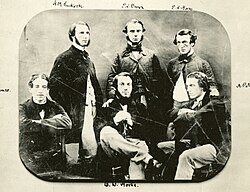This 1854 portrait includes H. M. Luckock (top left) and E. L. Horne (top right), two of the creators of the 1856 Cambridge Rules
