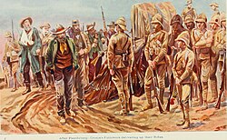 Piet Cronjé's followers delivering up their rifles