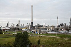 Europe's largest refinery, Shell Pernis, in Rotterdam, 2019