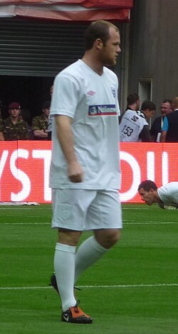 Rooney training with England in September 2009