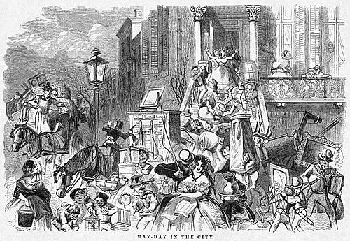 Moving Day in 1859, from Harper's Weekly