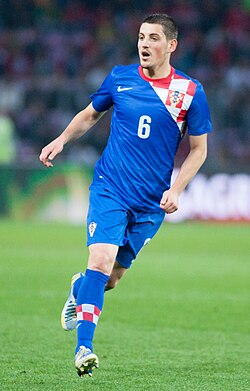Ademi playing for Croatia in 2013