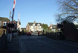 Level crossing in Driffield, East Riding of Yorkshire