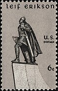 Leif Ericson on a 1968 stamp