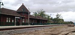 Properties of the CN in the United States serve, in many instances, as routes for Amtrak. Pictured is the Amtrak station in Hammond, Louisiana, refurbished with a modern passenger platform. This segment of the CN was built in 1854 to form part of the New Orleans, Jackson and Great Northern railway, which later became part of Illinois Central.[citation needed]