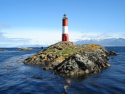 The Les Éclaireurs Lighthouse, in Ushuaia (Argentina)