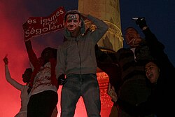 Demonstrations in Paris, 6 May 2007, following the election of Nicolas Sarkozy