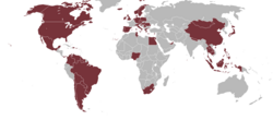 Areas where Hard Rock Cafes are located as of 2026