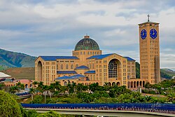 The Basilica of Our Lady of Aparecida is the second largest Catholic church in the world in interior area after the St. Peter's Basilica in the Vatican City.