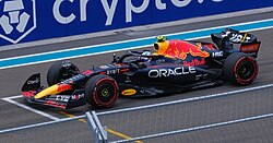 Red Bull Racing RB18 car at the 2022 Miami Grand Prix.