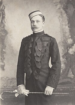 Photograph of the young Douglas Haig as an officer with the 7th Hussars.