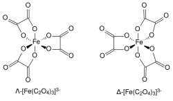 The two enantiomorphs of the ferrioxalate ion