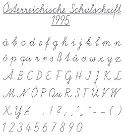 Austria's standardised cursive