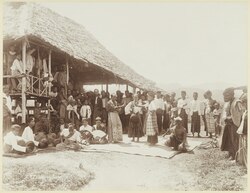 A troupe of Siamese Malay dancers performing the Mak Yong (c. 19th century). In 2005, it received recognition as being among the masterpieces of the oral and intangible heritage of humanity by UNESCO.
