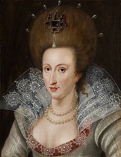 Queen Anne c. 1605, portrait attributed to John de Critz