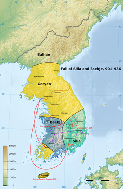 Goryeo's conquest of Silla and Later Baekje