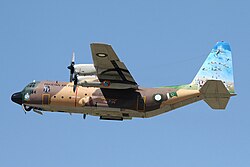 A Lockheed L-100 Hercules departing RIAT 2006