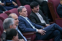 Van Basten (middle) in Tehran, 2018