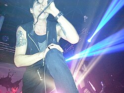 Industrial rock band Orgy performing in 2015
