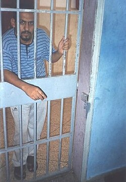 Sahrawi human rights defender Ali Salem Tamek in Ait Meloul Prison, Morocco[62]