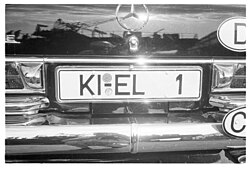 Very old example of a personalised plate, from Kiel